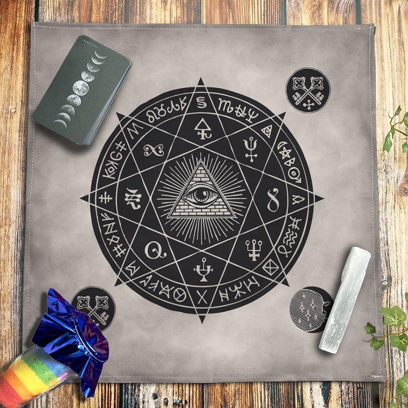 八阵图塔罗牌桌布推牌布棋盘游戏桌游背景布仪式布全视之眼 定制