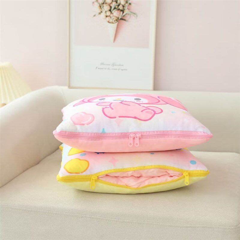 可爱抱枕被子两用空调被毯子二合一汽车内靠垫枕头女生办公室睡觉