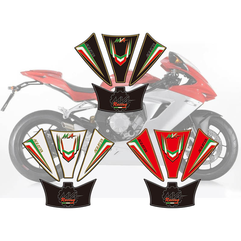 奥古斯塔 MV Agusta F3 800 13-16油箱鱼骨胶贴花 3D油箱保护贴纸