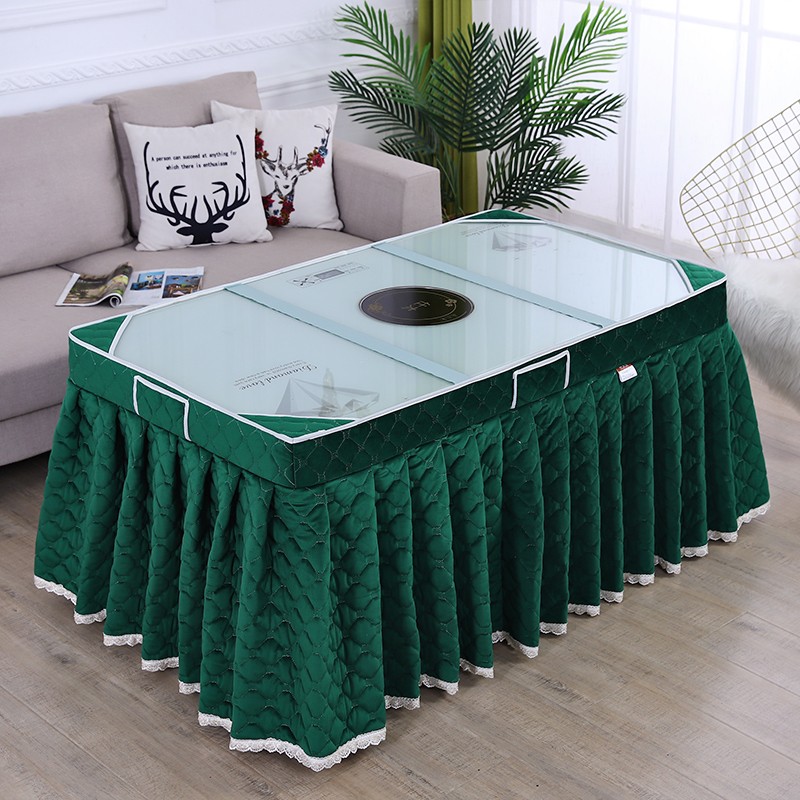 加绒加厚烤火桌子罩套长方形茶几电炉罩烤火炉电暖炉桌罩烤火被