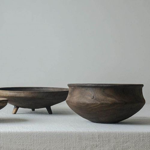 家居装饰盆实木手工艺术品木制高级感果盘酒店民宿装饰摆件