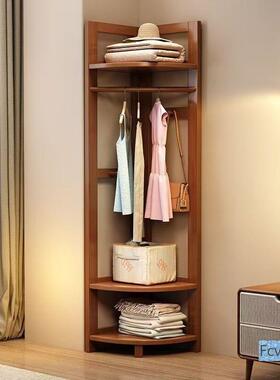吉妃家挂用简易拐角挂转衣帽架角卧室衣翔架架子收纳置物EHO架衣
