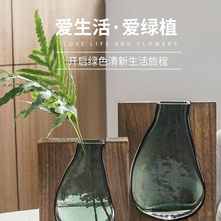 装轻奢玻璃花瓶家居设计师饰他家居酒飞758店摆件工艺品其烽