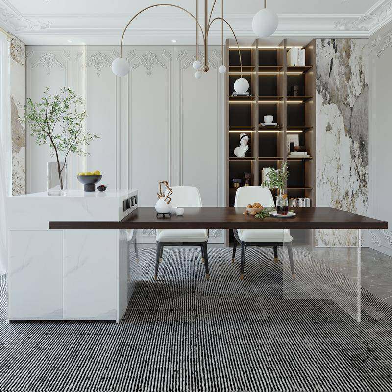 岩板储物餐桌用多功能岛台一体中厨导台加DT01吧台意式缩家长方形,商业/办公家具,餐桌椅系列,淘宝优惠券,粉丝福利购,淘宝优惠卷