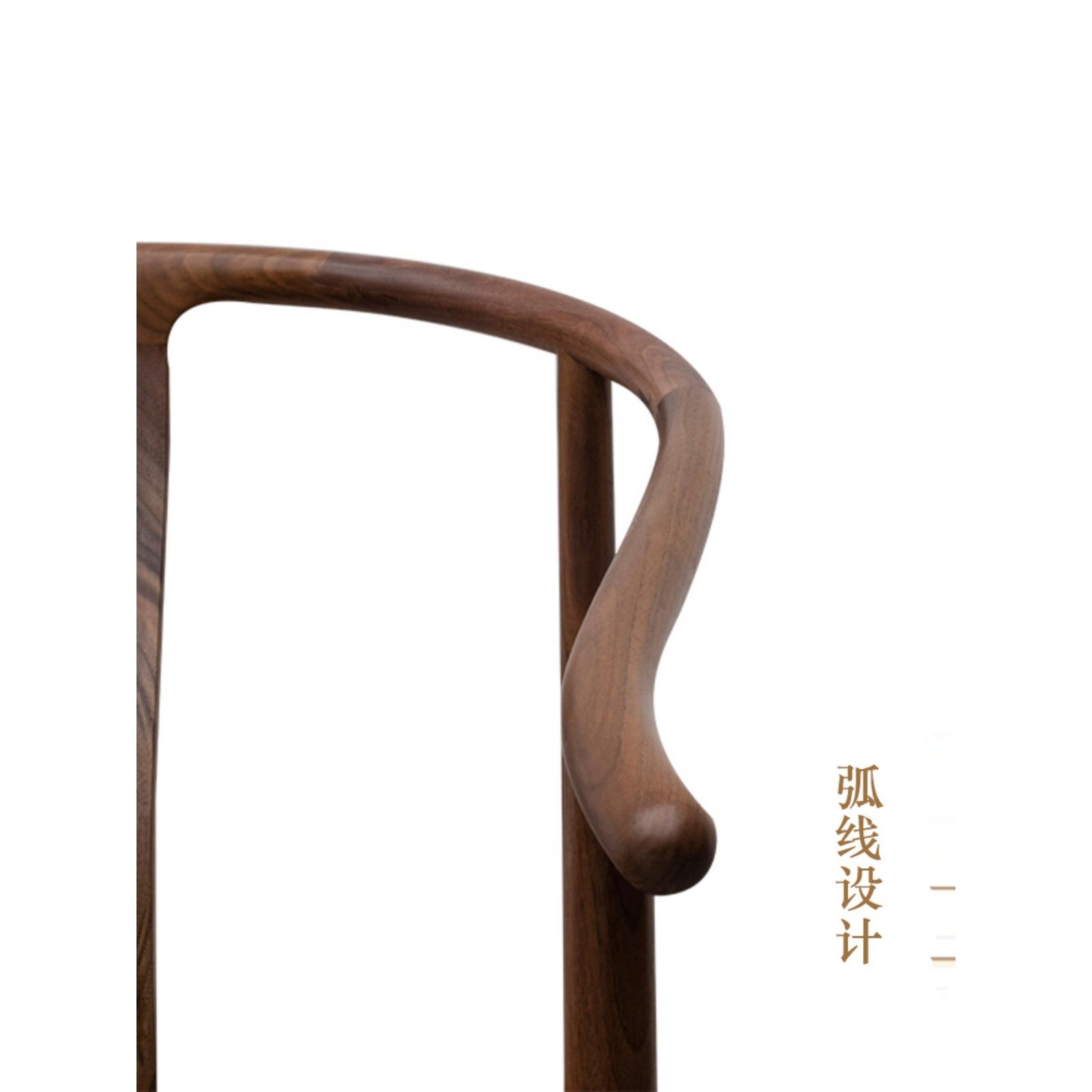 新中式实木圈老榆木椅子茶椅498禅椅主人太师椅中式官件帽椅椅椅