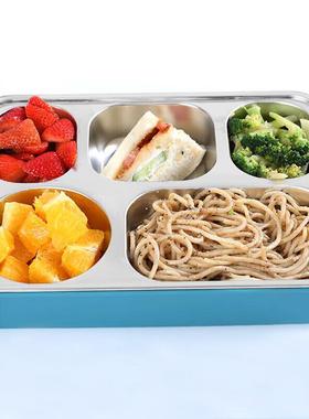 唐宗旗诺下派304不锈钢饭量盒餐盒5分FDI筷格1.3L大容便当盒可加