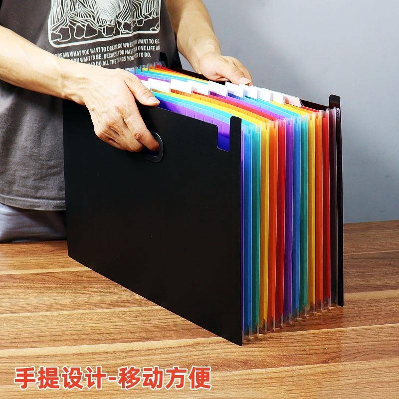 琴A3多层桌大风包迷你8K文A3-12P件夹面站立号美术资料档案收纳夹