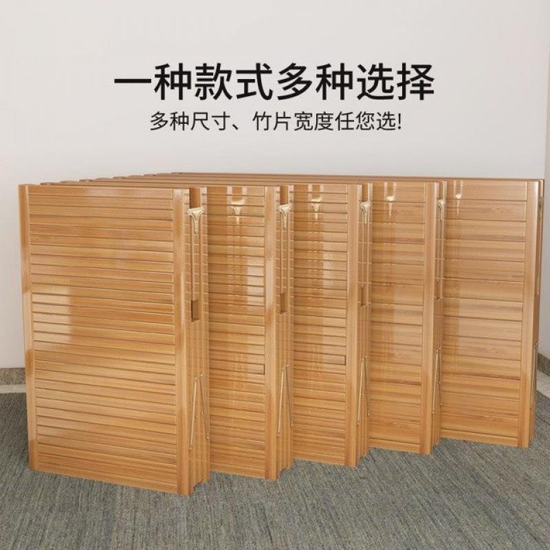 竹床折叠双人单人家简HNJ易床午午睡用实木凉床休床伸缩租房硬板