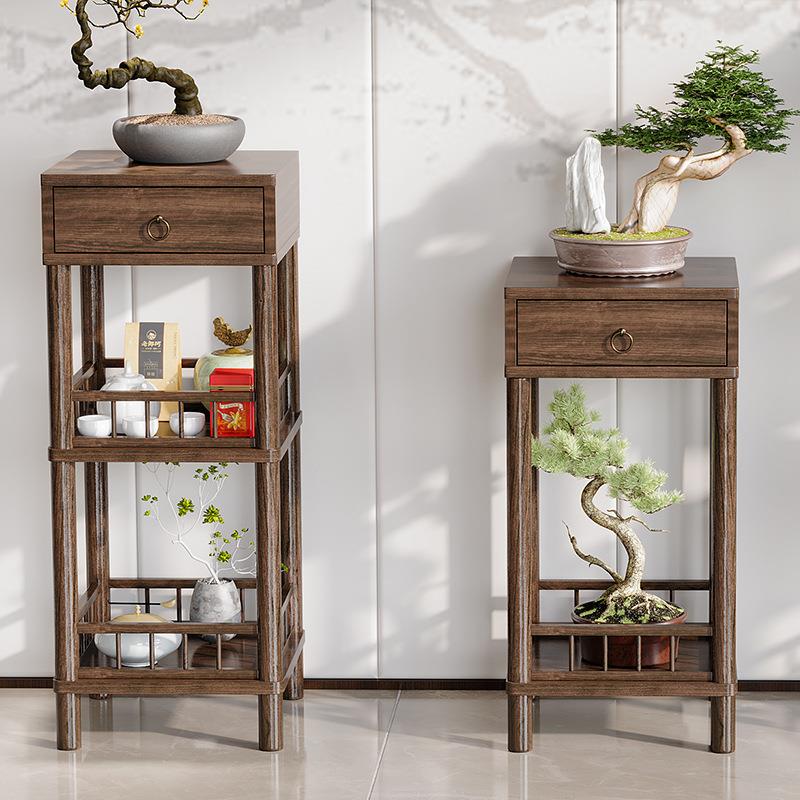 木花花架子盆架27468中式花架阳台置物实架客台厅落地式花架新中