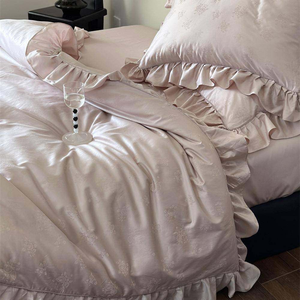 古典欧季式风女水洗50亲贡缎提花生卧室UCU肤四款床上用品四件套,鲜花速递/花卉仿真/绿植园艺,其它园艺用品,淘宝优惠券,粉丝福利购,淘宝优惠卷