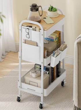 温馨家家居现代用客厅房自卧室小推车多厨功能收纳顶层带活动VUO