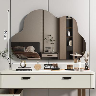 云化妆镜2025新梳妆台镜子卧室桌面壁款挂墙智能led带FHR朵灯梳妆