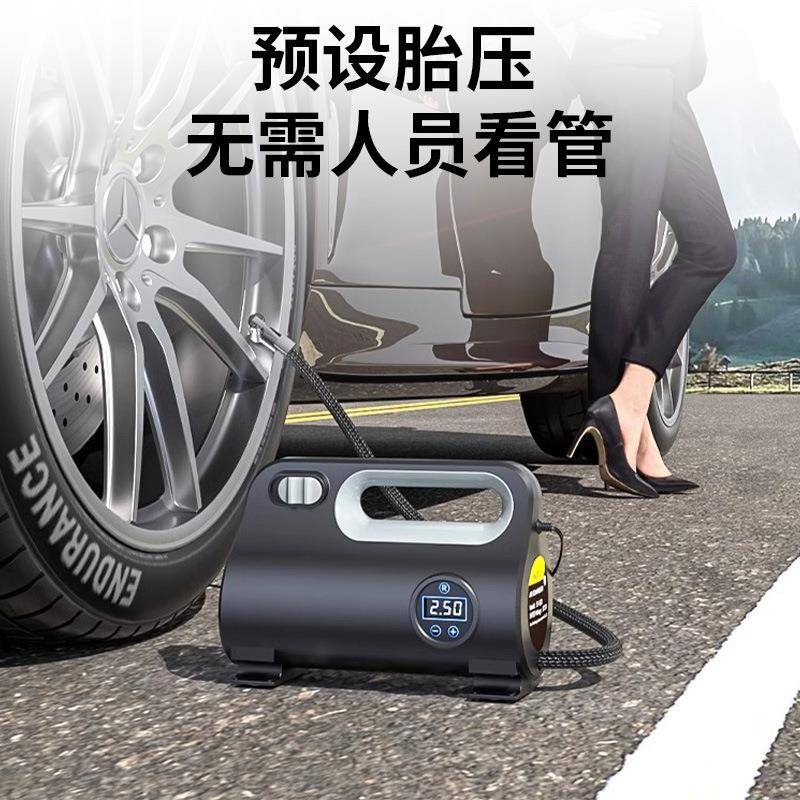 车载充气小轿车用携式汽车电便动轮泵578胎12v打气压泵高自动打气