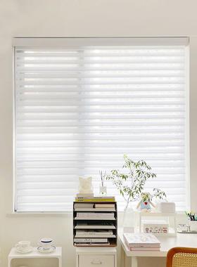 香格里拉帘纱卷帘柔百窗叶光遮阳卷拉式办公室卧遮室FSS客厅窗帘