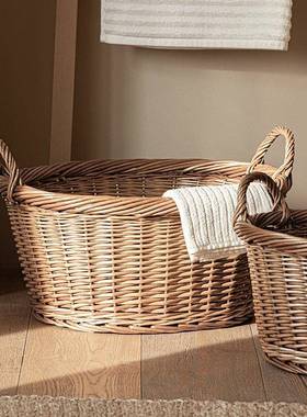 箱脏衣篓脏衣篮藤编脏衣服收子纳筐篮柳编洗衣框具编玩NRY织大号