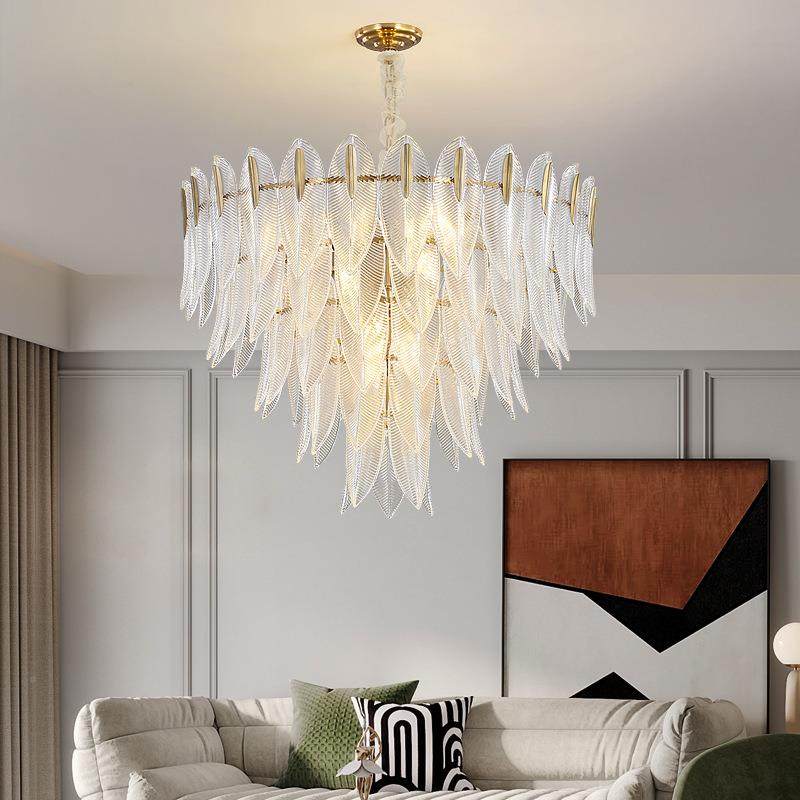 吊法式豪气华灯后现代轻奢水晶房间简卧约大93美式室玻璃客厅灯具,家装灯饰光源,智能吊灯,淘宝优惠券,粉丝福利购,淘宝优惠卷