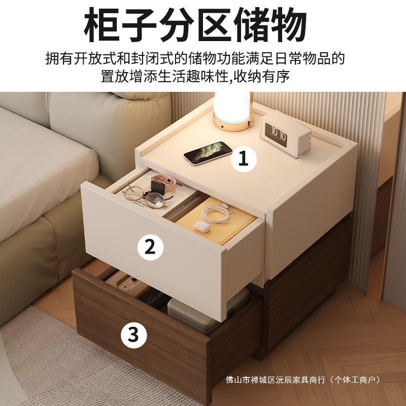 床头家用式EKA极简收纳储物由柜组合柜子自网红沙发边几卧室意床图片