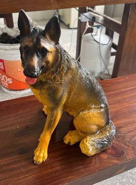 T财EM件U看门狗雕摆落地仿真德牧SA250822塑客厅阿尔萨斯犬玄关招