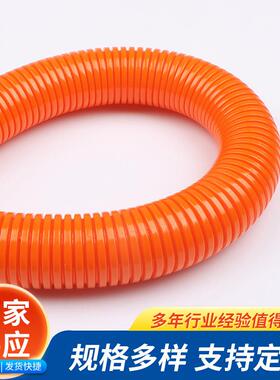 PA色尼龙阻白燃塑料波管可开口穿线软管色电线套管橙色A纹RADD灰2