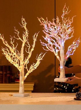 新款65cmPVC发光圣诞树装饰圣诞节装饰品橱窗桌面圣诞树摆件