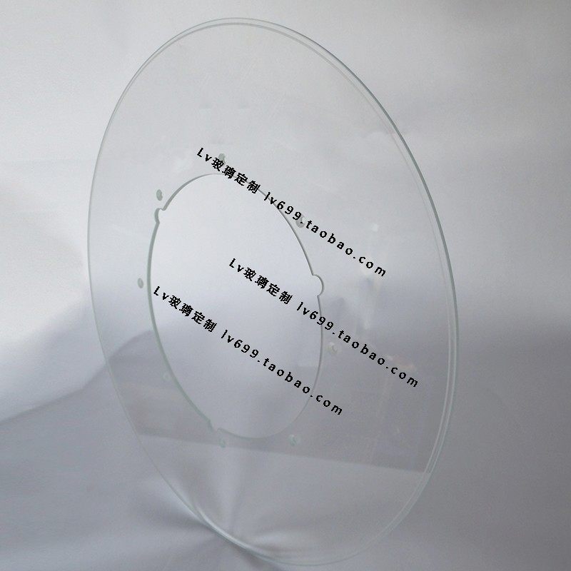 5mm光学影像筛选机玻璃台面加厚耐磨光学检测玻璃定制钢化玻璃盘