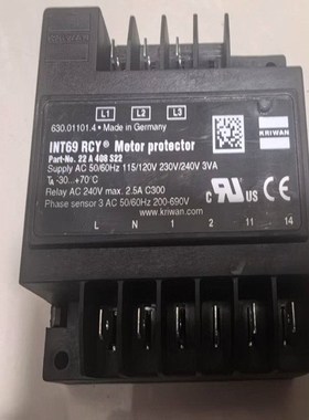 INT69RCY 22A628S21 谷轮压缩机保护模块电机保护器  22A408S22