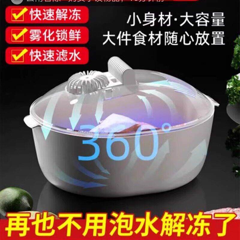 德国黑科技四合一解冻器斜甘家用食物快速化冻盘多功能肉类保鲜机