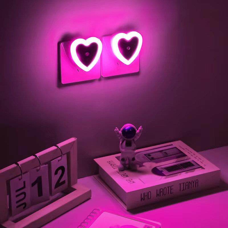 光控感应LED小夜灯插电夫妻房氛围灯情侣卧室情调床头浪漫睡眠灯,家装灯饰光源,小夜灯,淘宝优惠券,粉丝福利购,淘宝优惠卷