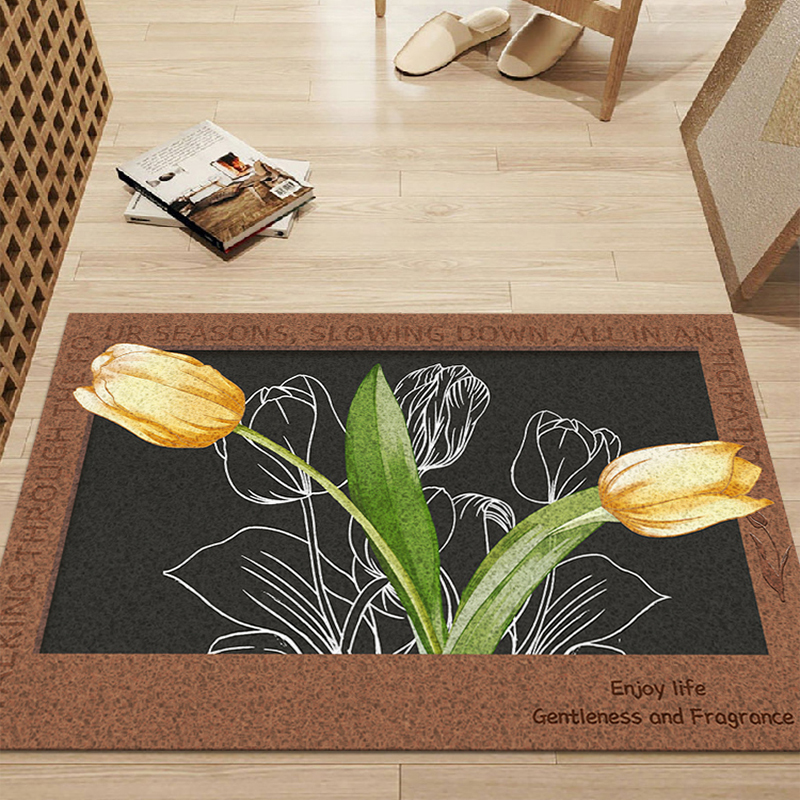 pvc防滑地垫丝圈地毯入户可裁剪门垫耐脏门口脚踏垫进门家用地毯