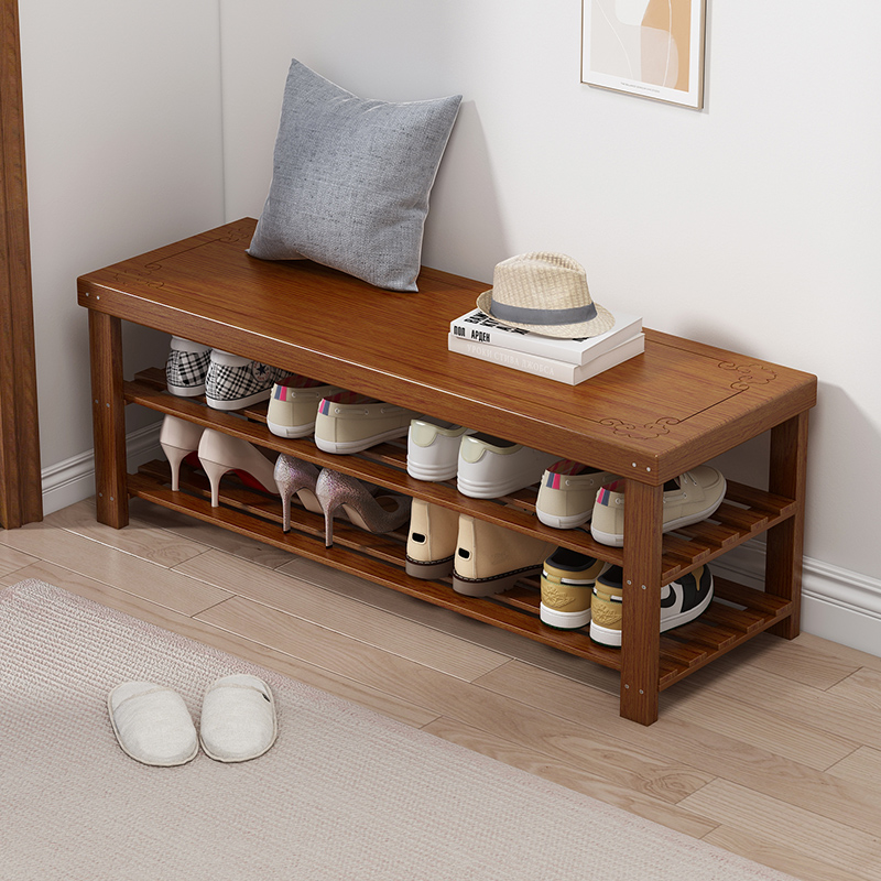 鞋架家用门口可坐式鞋子收纳架非实木多层鞋柜简易换鞋凳出租房用