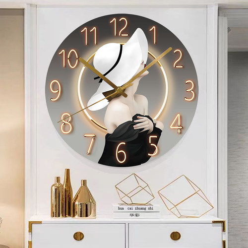 创意家用挂钟新款石英钟现代简约挂钟静音卧室时钟挂墙上客厅钟表