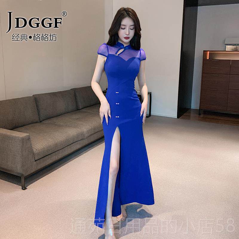 正品裹臀旗袍短裙夜总t会Kv工女作服性感子桑拿浴足技师浴工作服