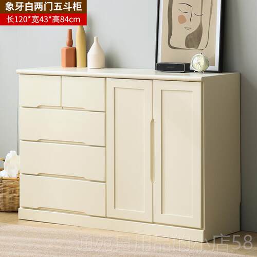 正品衣柜实木家用卧室小柜子房间多功纳墙收现靠代简约能经济型储