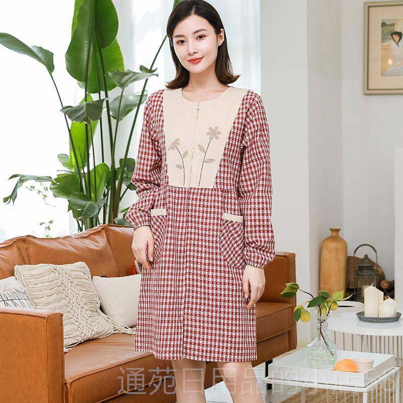 正品拉围裙格可爱的本风风格与袖子家庭炼厨房长袖罩日衫成人延长,家庭/个人清洁工具,围裙,淘宝优惠券,粉丝福利购,淘宝优惠卷