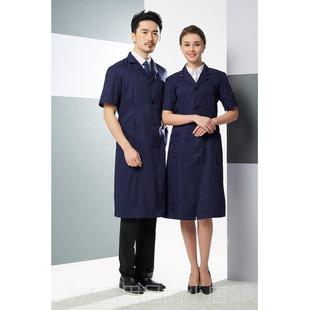 大褂工作服搬服透气吸汗柔布料罩运衣印制LOO定软制 短袖 正品 夏季