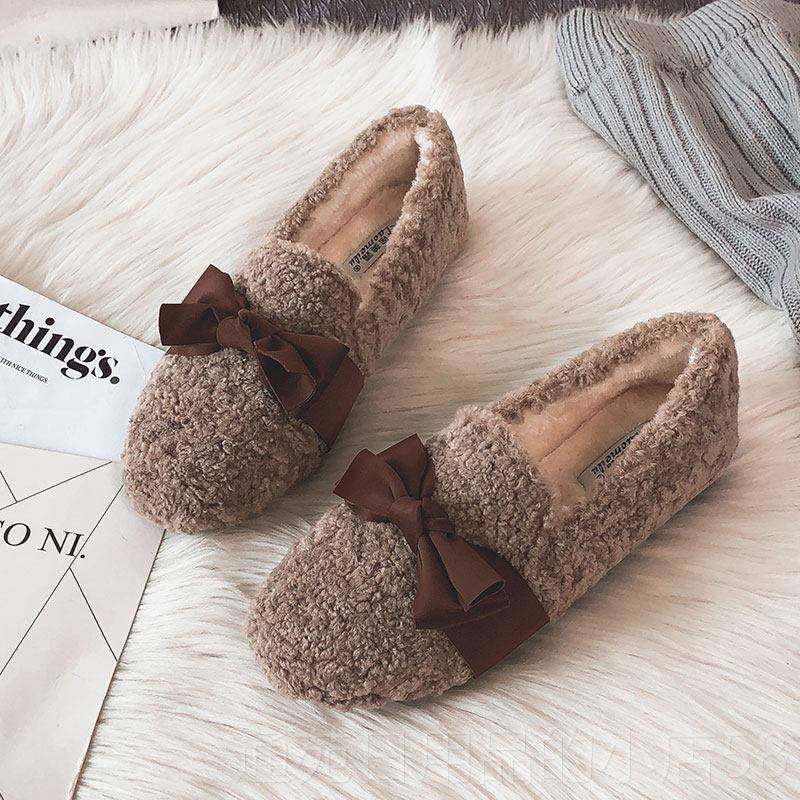正品棉2024新毛毛鞋女冬外码穿厚底加绒鞋羊羔毛豆豆鞋大女鞋4款1,女鞋,深口单鞋,淘宝优惠券,粉丝福利购,淘宝优惠卷