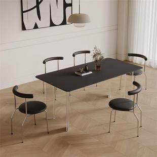 I1Moo风z木语奶油之悬浮亚克力德i利丰岩板餐桌小户型家2104 1用