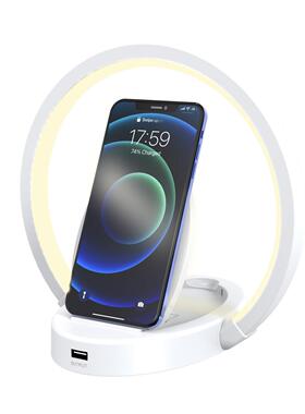 护眼无线充台灯学生阅台灯金铝合触摸8703档调光LE电D读台灯