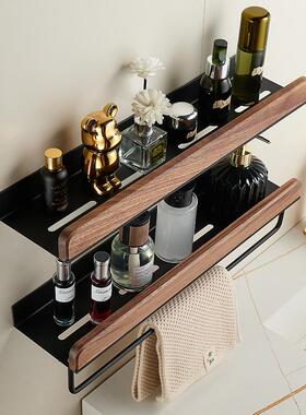 A巾6T黑色胡桃木浴室置生物淋架卫间APH-2024免打孔洗手间洗漱台