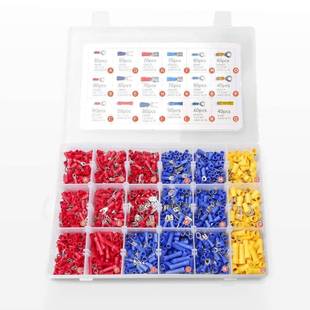 1200pcs压端叉型U型Y型预绝缘接套线端子铜芯冷接577子线鼻子线耳