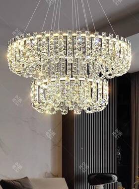 客厅水晶吊灯奢主灯现轻代简约大气高端279502意新款式餐5厅卧室
