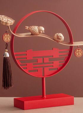 订婚件婚房布置装婚礼摆客厅立体饰喜字囍字专用婚庆品结婚0用大