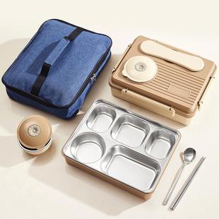 保温饭304不锈钢上盒班族便学生当盒高值套装 餐盘女生643分颜格餐