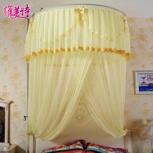 儿童蚊6008雅悦吊顶地杆不锈帐钢伸缩升床降圆顶公主风单人天床家