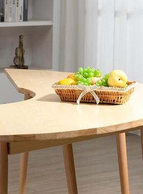 养老院适老餐养中心实木康餐桌实木桌60962直腿橡木桌餐四人桌六