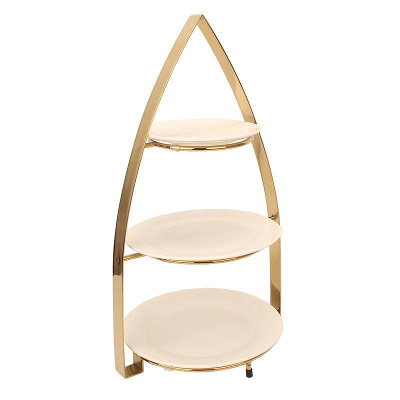 婚礼品台摆件甜甜蛋品展摆示架装饰糕托盘下午茶点心架冷ZJ-1247