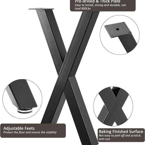 铁艺脚几台凳子支茶撑架实木桌腿电脑吧桌脚承重X872型餐桌腿