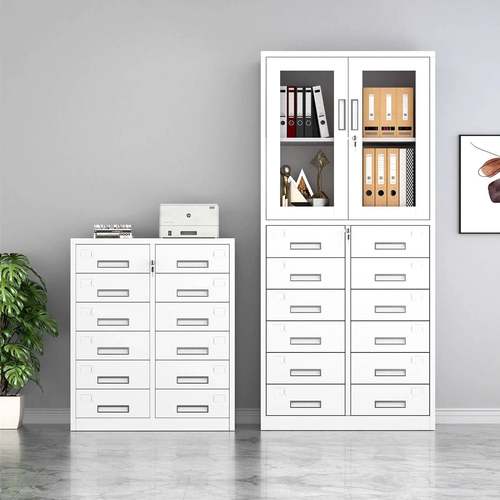 办公室2屉4斗铁皮文柜抽式多S721层件档案资料工具收锁纳柜带储物