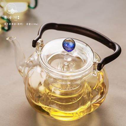款创意JM366胡新桃木蒸煮提梁煮壶星空盖壶子南瓜身玻璃茶壶电陶