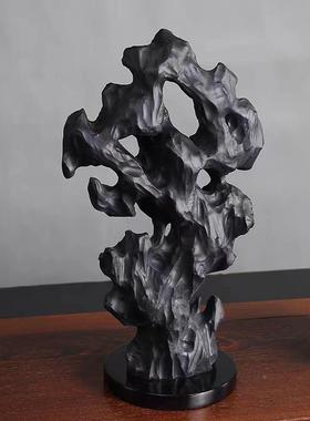 新玄LSZ0468中式意树脂太湖创石摆件软装板样房售楼部客厅关桌面